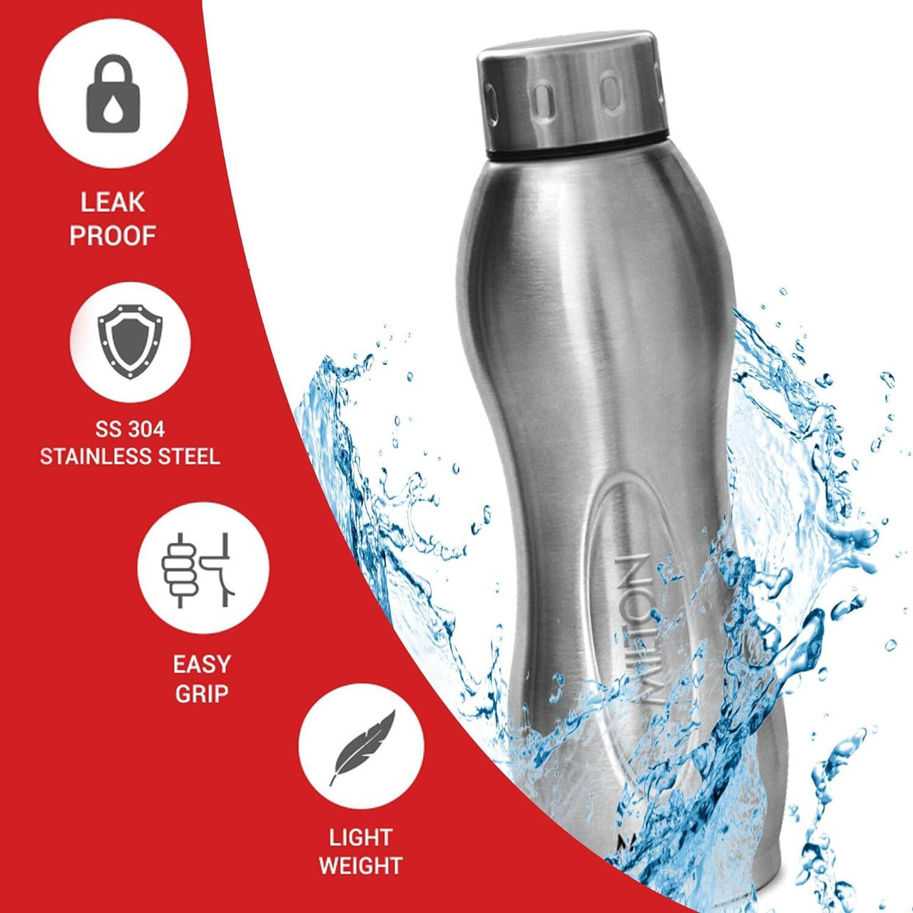 Milton Steel I Go Deluxe Stainless Steel Water Bottle