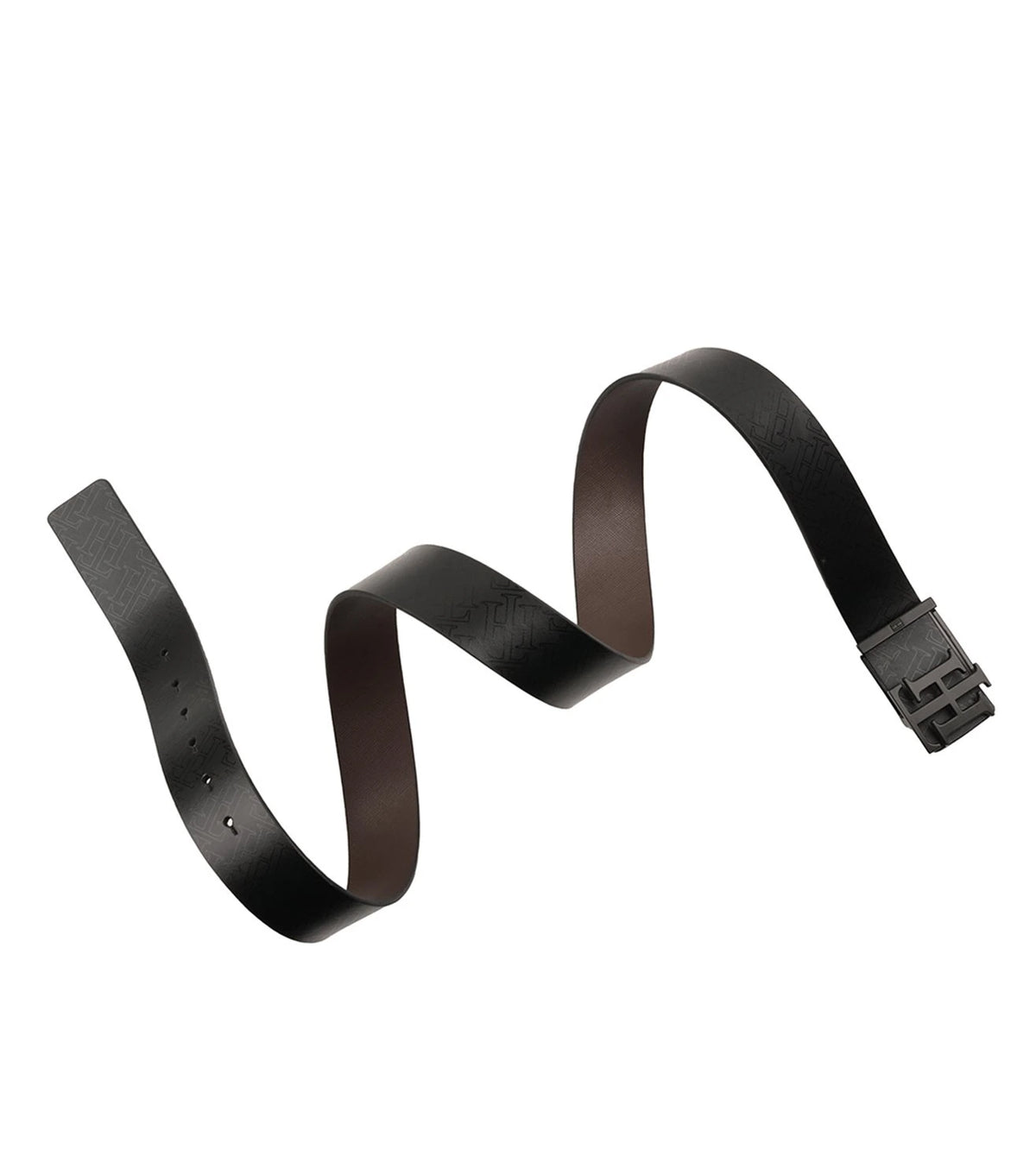 TOMMY HILFIGER TH / LEONARDO / REVERSIBLE / BLACK+BROWN