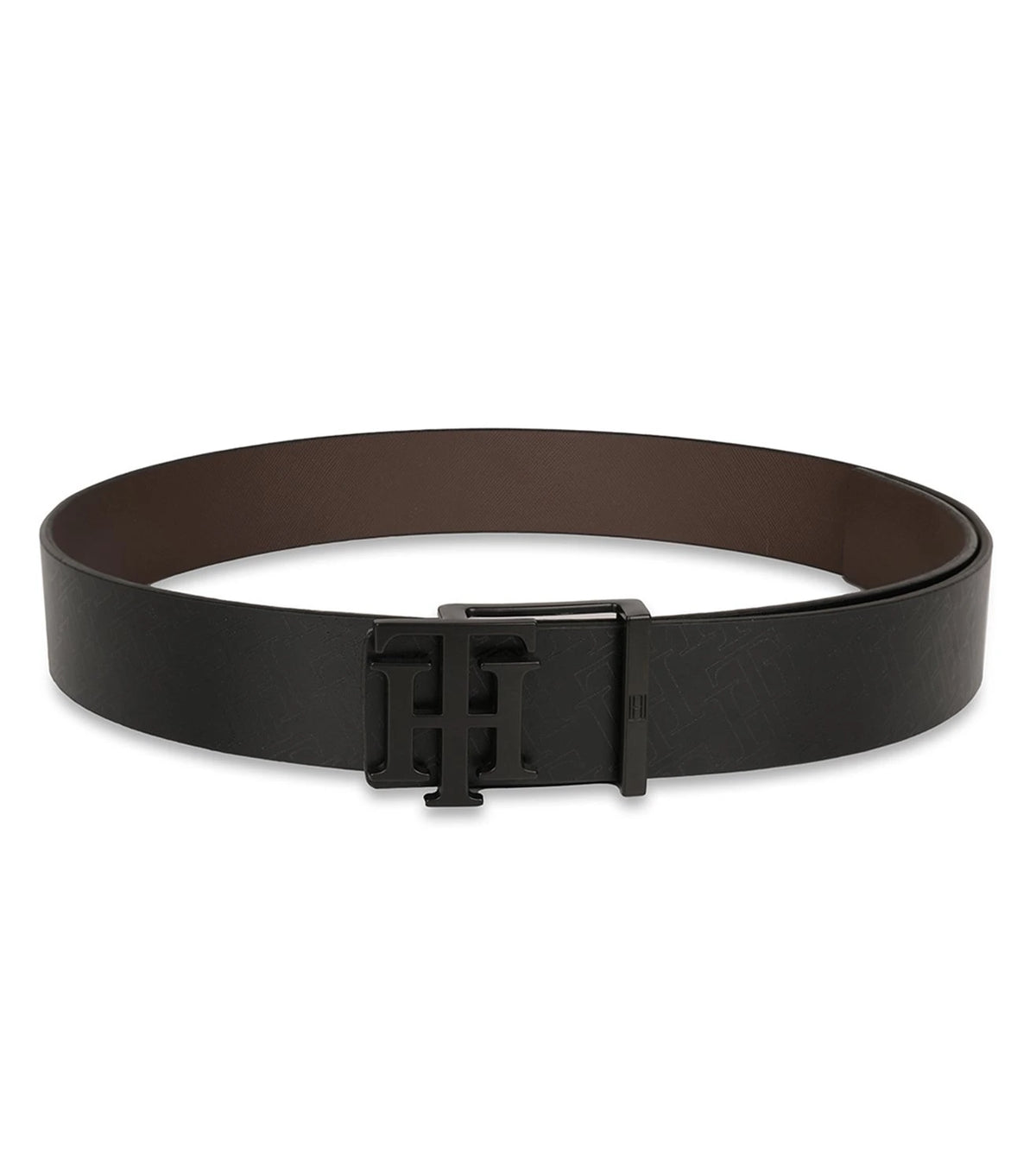 TOMMY HILFIGER TH / LEONARDO / REVERSIBLE / BLACK+BROWN