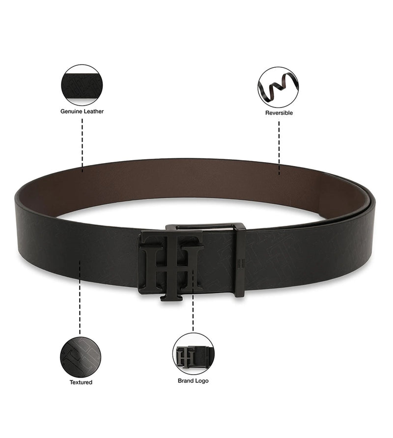 TOMMY HILFIGER TH / LEONARDO / REVERSIBLE / BLACK+BROWN - image 3 of 9 - Belt