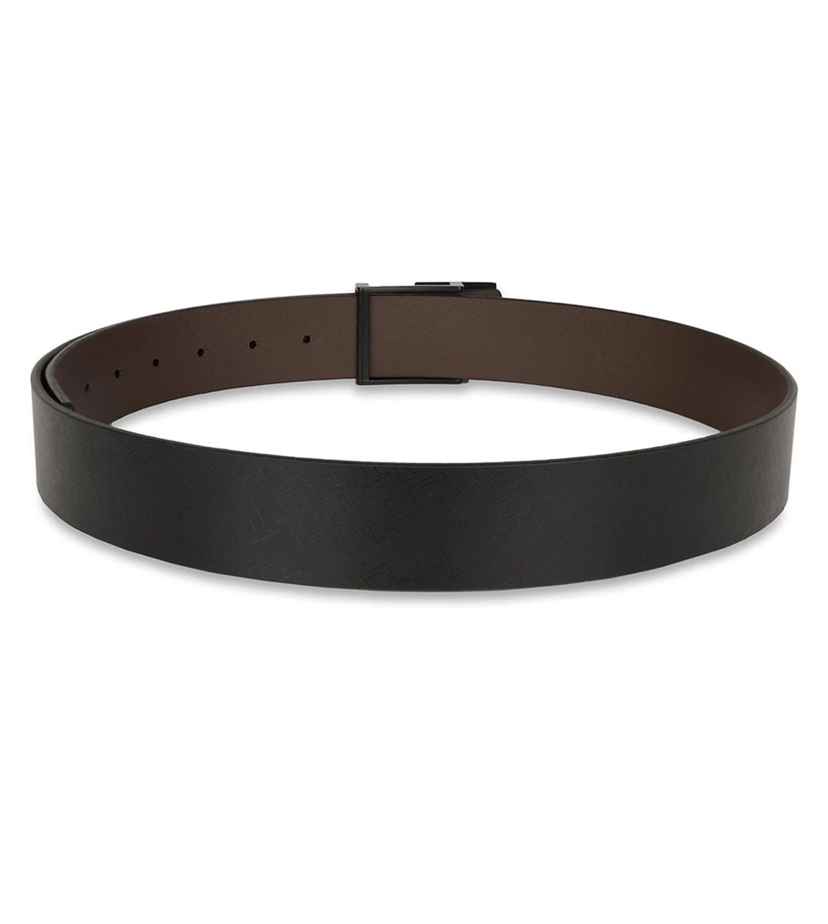 TOMMY HILFIGER TH / LEONARDO / REVERSIBLE / BLACK+BROWN