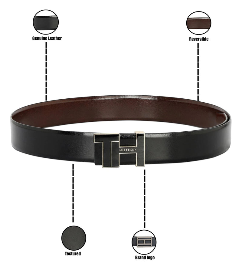 TOMMY HILFIGER TH / DOBLER / REVERSIBLE / BLACK+BROWN - image 4 of 10 - Belt