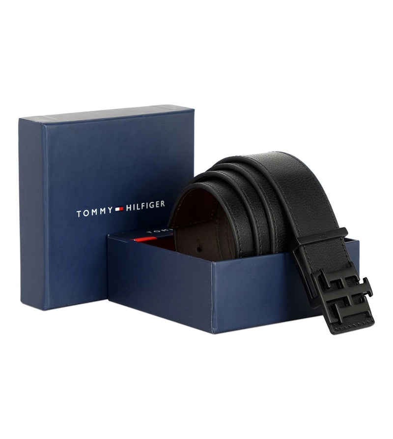 Tommy Hilfiger Lydia Reversible Belt — Black/Brown