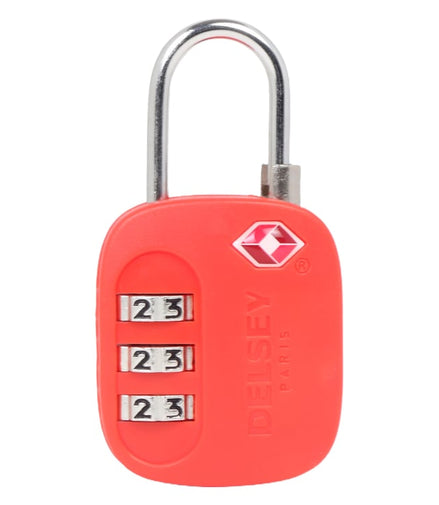 Delsey Paris 3 Digit Combination Lock Red