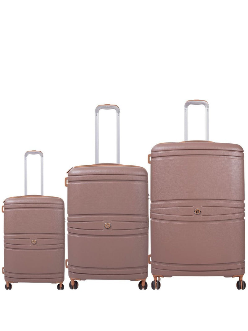 IT Luggage Quintessential Striped Set of 3 - Brown