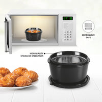 Milton Max Meal Lunchbox Black — back view