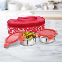 Milton Lifestyle Lunch Stainless Steel Tiffin Box — back view
