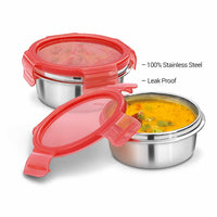 Milton Lifestyle Lunch Stainless Steel Tiffin Box — angle view