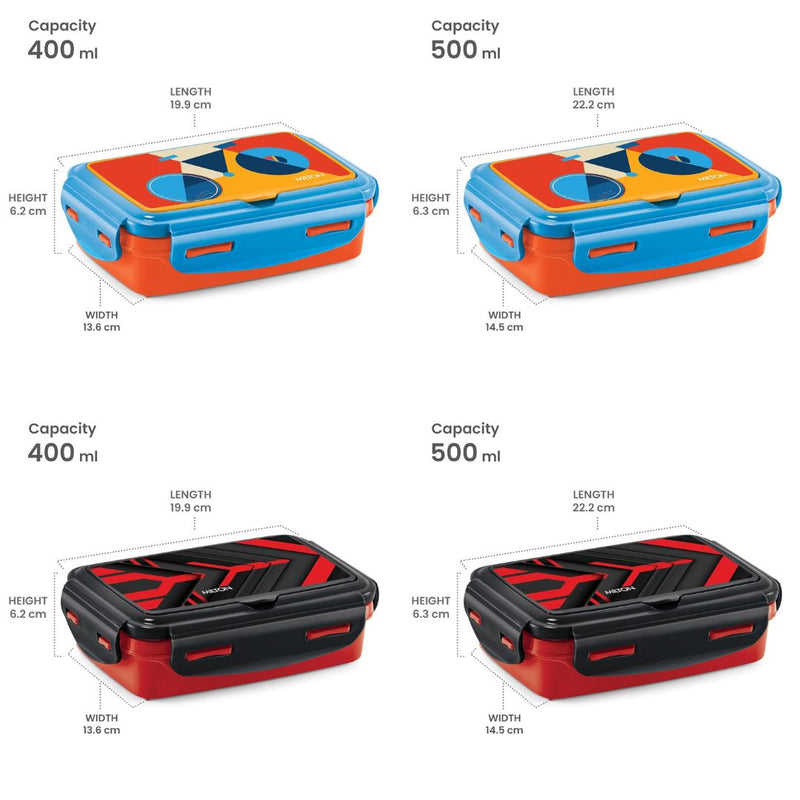 Milton Flavour Inner Stainless Steel Tiffin Box — angle view