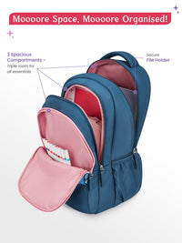 Genie Mira 36L School Backpack — Navy Blue