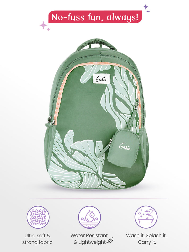 Genie Mira 36L School Backpack — Sage Green