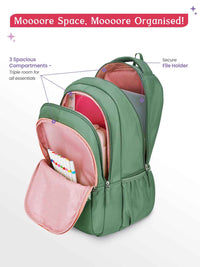 Genie Mira 36L School Backpack - Sage Green