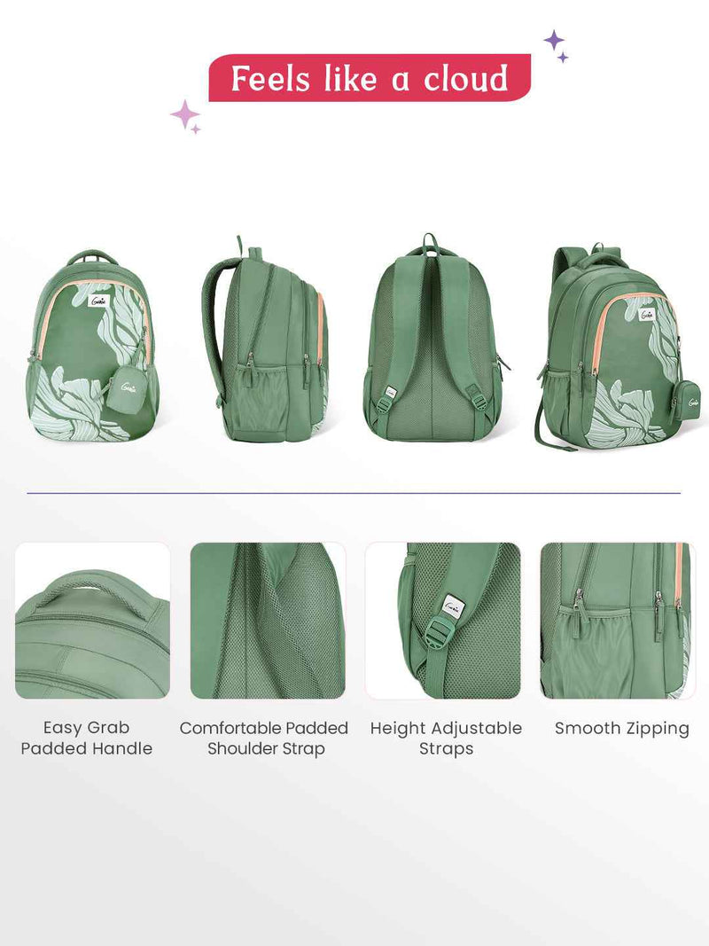 Genie Mira 36L School Backpack - Sage Green