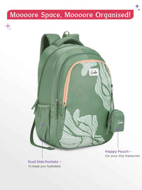 Genie Mira 36L School Backpack - Sage Green
