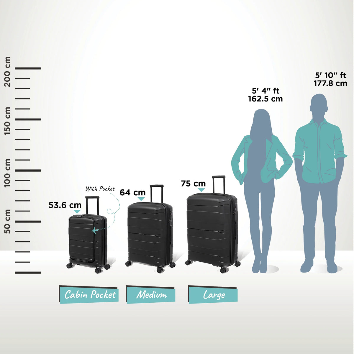 IT Luggage Momentous Black Trolley Bag