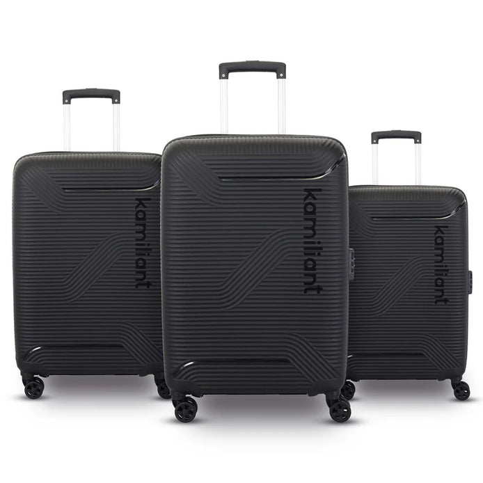 Kamiliant Nexus Black Luggage Set