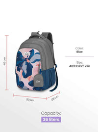 Genie NightFern 36L School Backpack - Blue