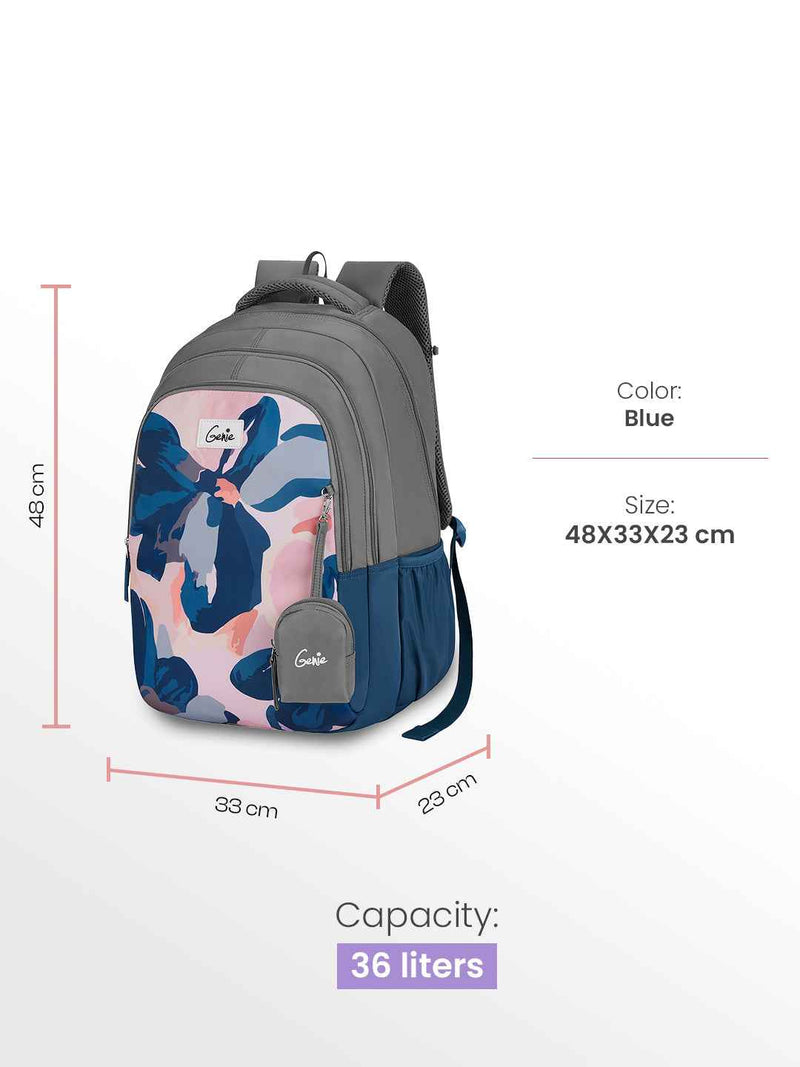Genie NightFern 36L School Backpack - Blue