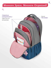 Genie NightFern 36L School Backpack - Blue