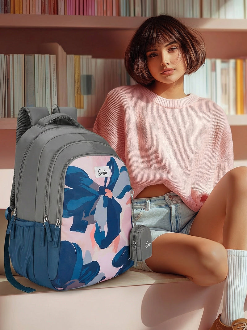 Genie NightFern 36L School Backpack Blue