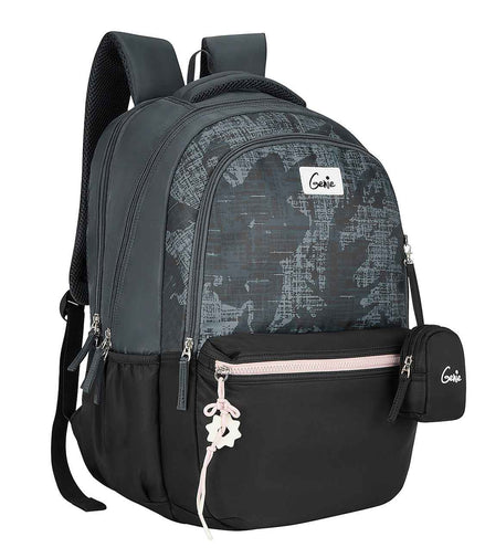 Genie Nora 40L Laptop Backpack With Raincover - Black