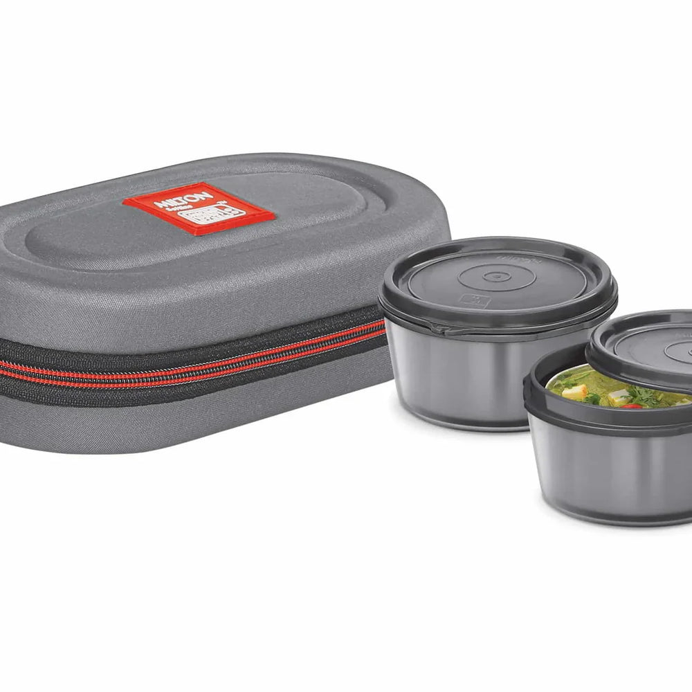 Milton Nutri Lunch Tiffin Box (Grey) — front