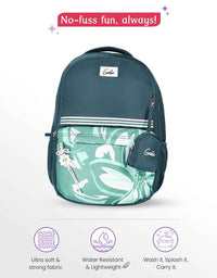 Genie Petalis 40L Laptop Backpack With Raincover - Dark Green