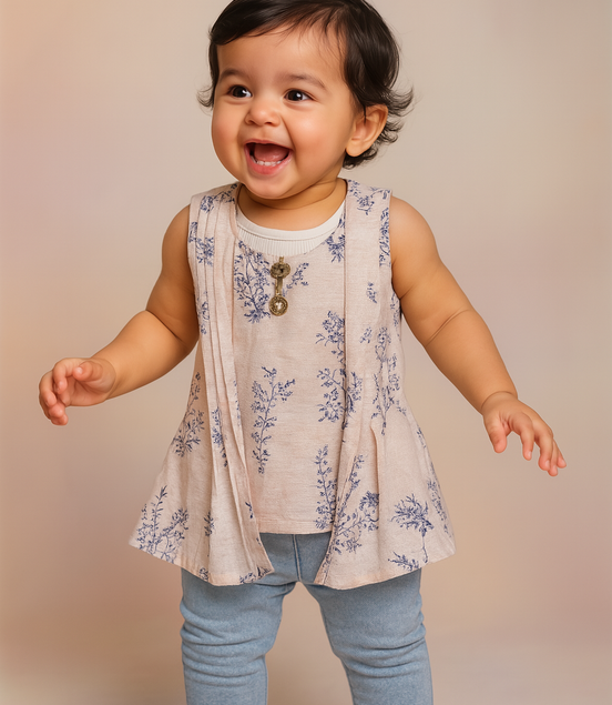 PEACH LEAF GIRLS TOP