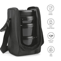 Milton Pro Munch Lunch Box Black — back view