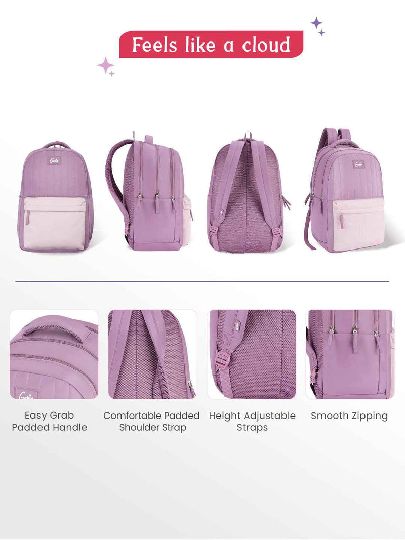 Genie Quillet 36L Laptop Backpack With Raincover - Wine Red