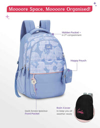 Genie Quilsy 40L Laptop Backpack With Raincover - Blue