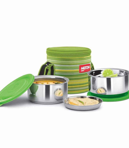 Milton Ribbon 2-Piece Stainless Steel Lunch Box