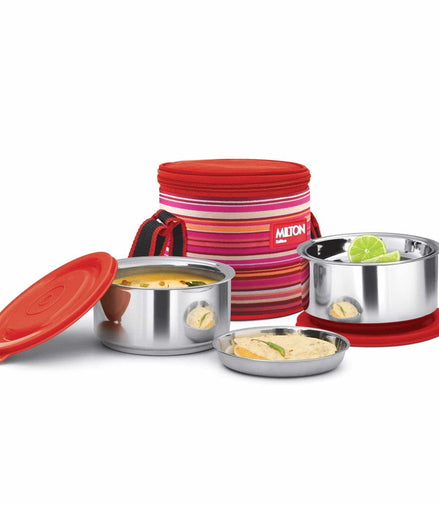 Milton Ribbon 2-Piece Stainless Steel Lunch Box