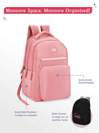 Genie Rue 36L Laptop Backpack With Raincover - Dusky Peach