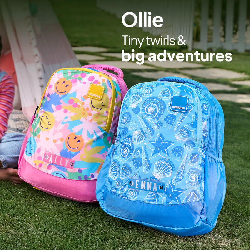 American Tourister Ollie 3.0 23L Blue backpack — three-quarter view