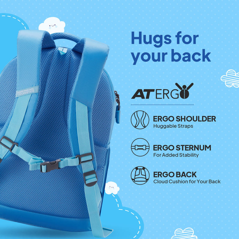 American Tourister Ollie 3.0 23L Blue backpack — side profile