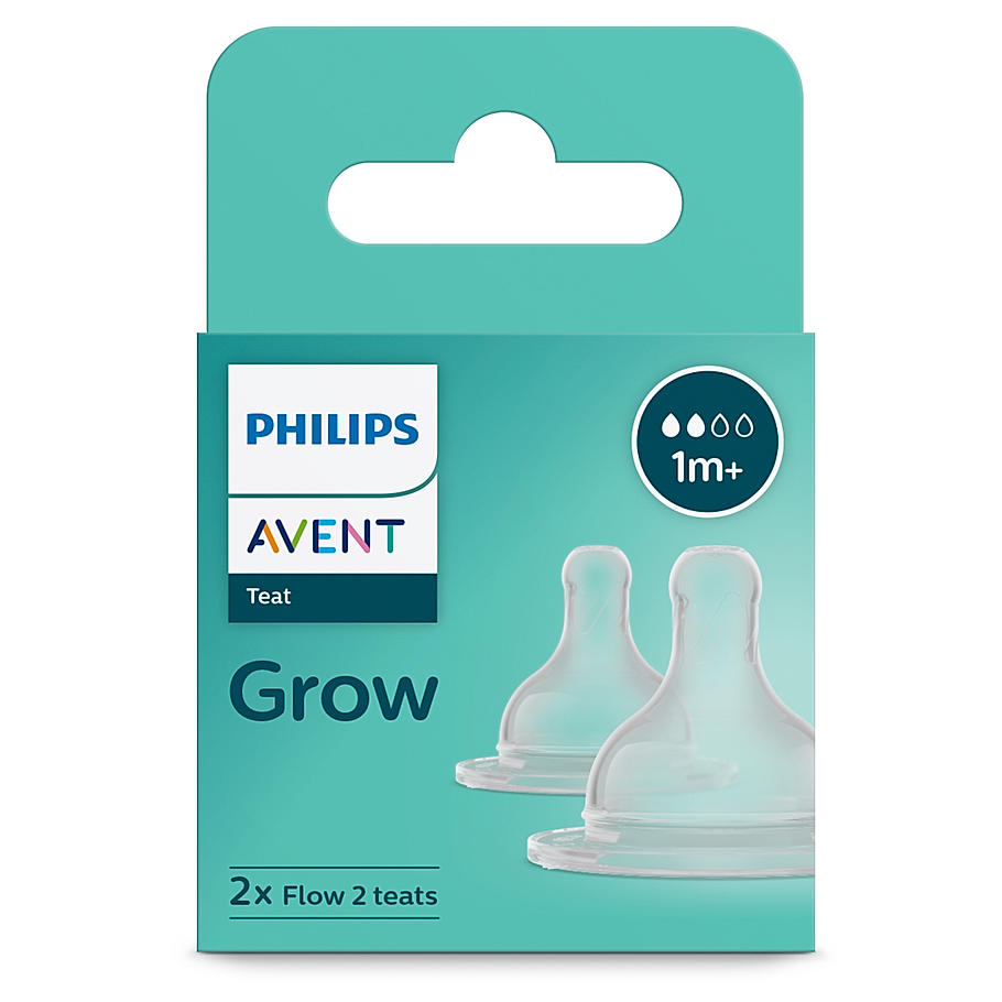 Philips Avent Grow Baby Bottle Teat 1m+ SCY096/01