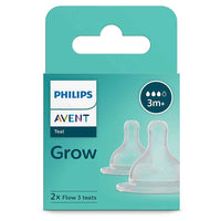 Philips Avent Grow Baby Bottle Teat 3m+ SCY097/01