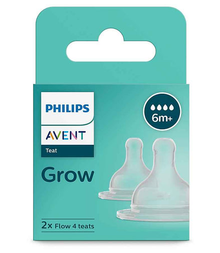Philips Avent Grow Baby Bottle Teat 6m+ - SCY098/01