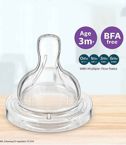 Philips Avent Anti-Colic Bottle Teat 3m+ - SCY763/02