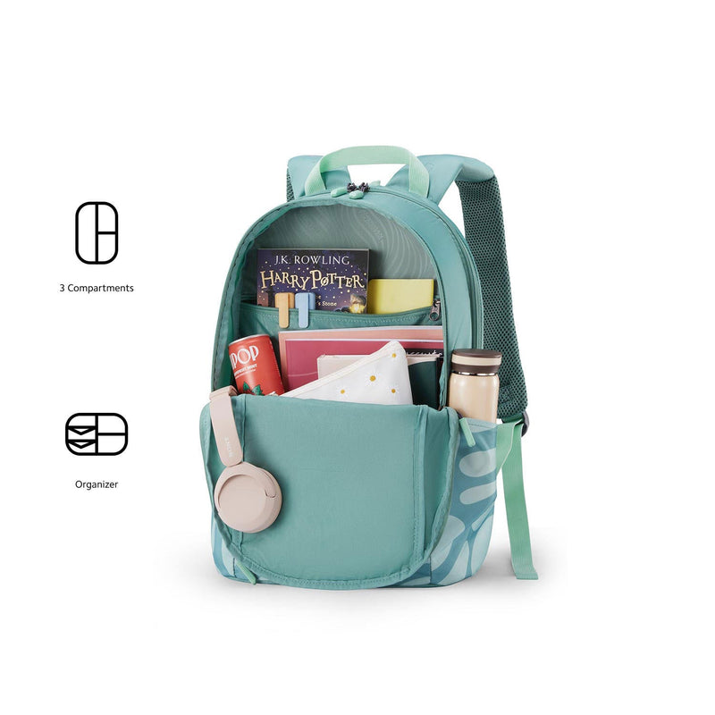 American Tourister Zumba 3.0 25L college backpack Green — lifestyle shot