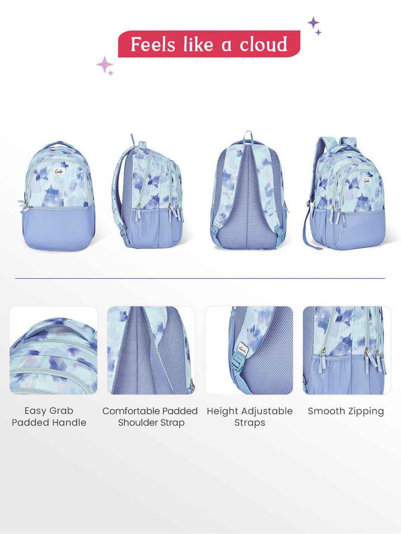 Genie Serena 36L Laptop Backpack With Raincover - Pearl Blue