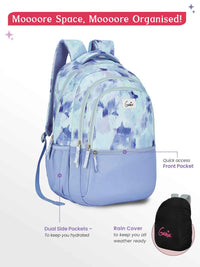 Genie Serena 36L Laptop Backpack With Raincover - Pearl Blue