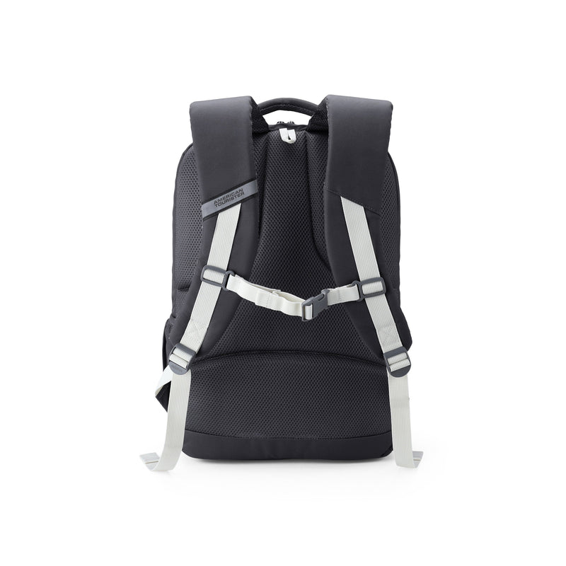 American Tourister Sest 4.0 XL backpack City Black back panel with padded straps