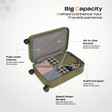 Kamiliant Might Military Olive Trolley Bag