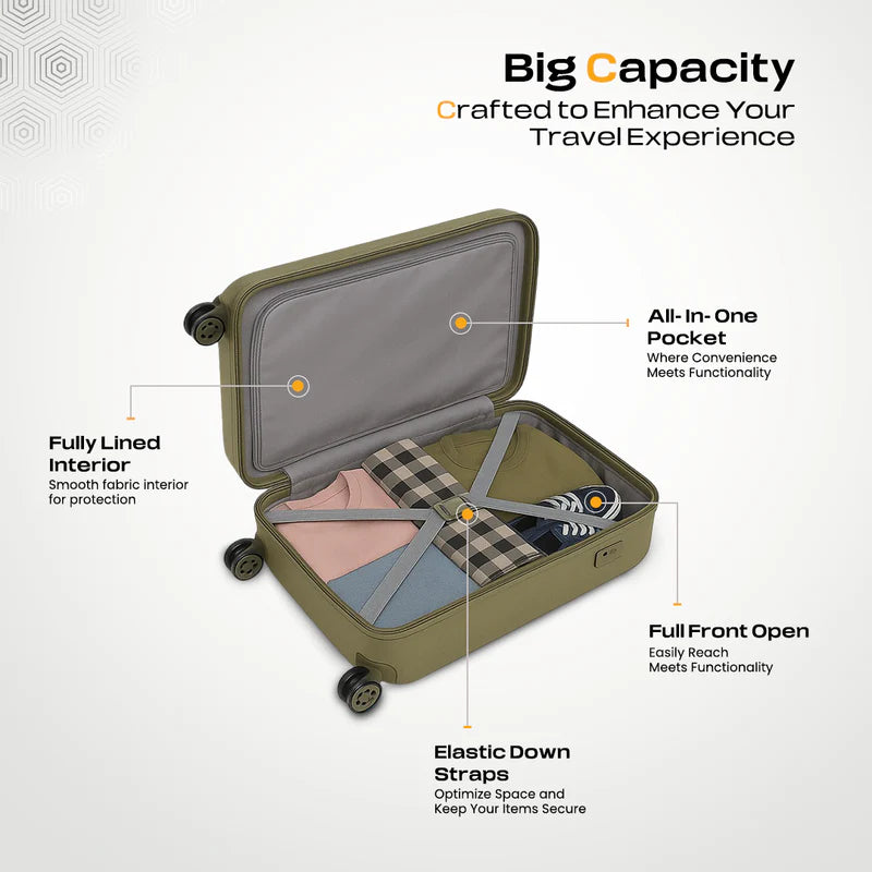 Kamiliant Might Military Olive Trolley Bag