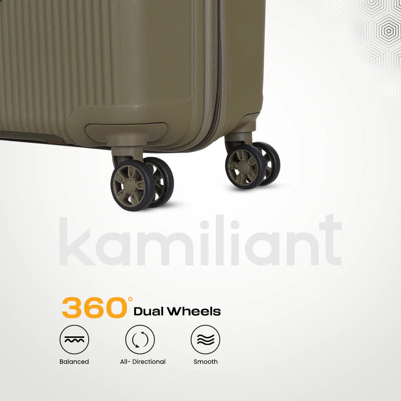Kamiliant Might Military Olive Trolley Bag