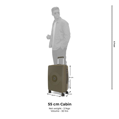 Kamiliant Might Military Olive Trolley Bag
