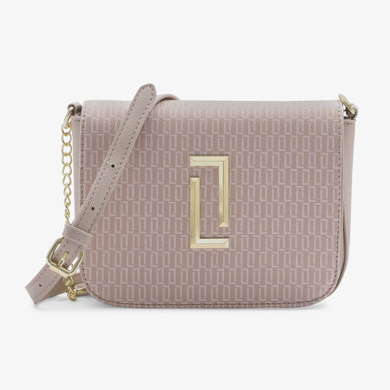 Lavie Luxe Mono Chris Flap Small Sling Bag in Mono Pink