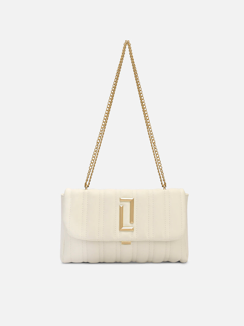Lavie Luxe Mallow Small Sling Bag in Ivory